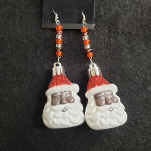 Black Santa Claus earrings